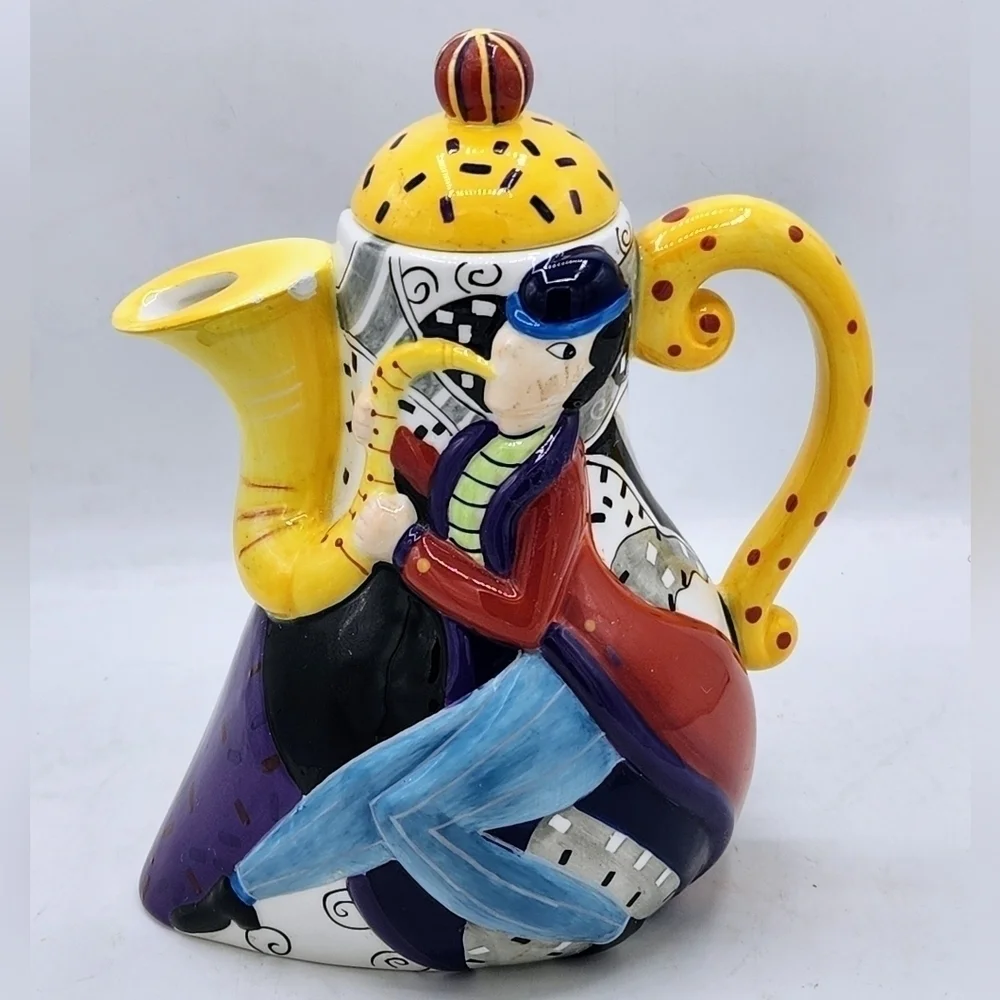 Juleez Hand Crafted Hand Painted Teapot Designed by Artist Julie Borden